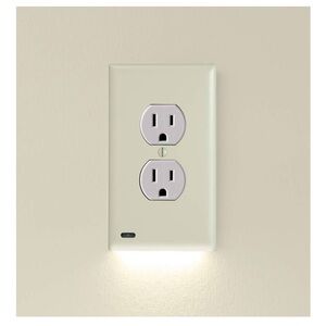 NEW Night Light- Outlet integrated Cover plate IVORY Color LED lights